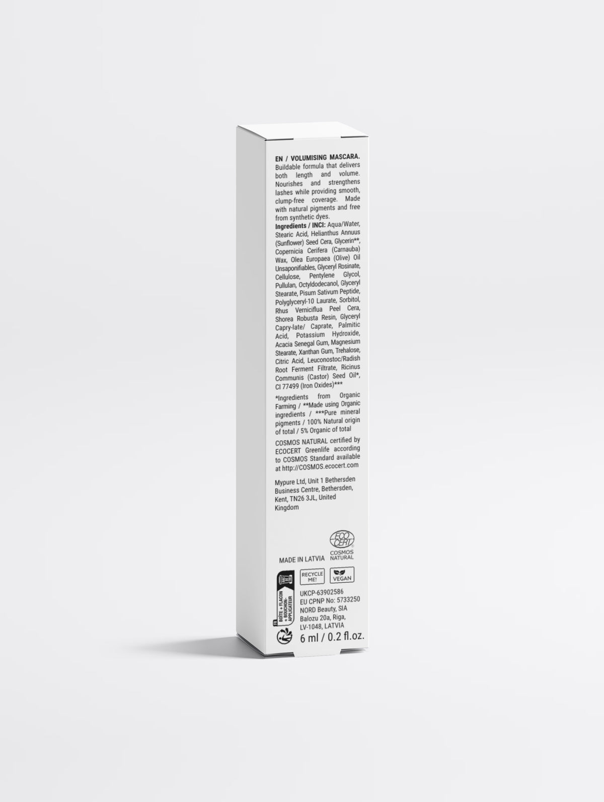 Ordvexa Care Peptide-Infused Lengthening & Volumizing Mascara