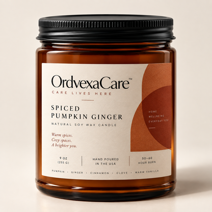 Ordvexa Care Spiced Pumpkin Ginger Fall Candle